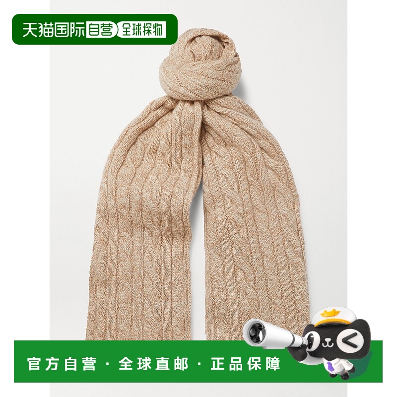 香港直邮Loro Piana 诺悠翩雅 男士 粗线针织婴儿羊绒围巾 FAL461