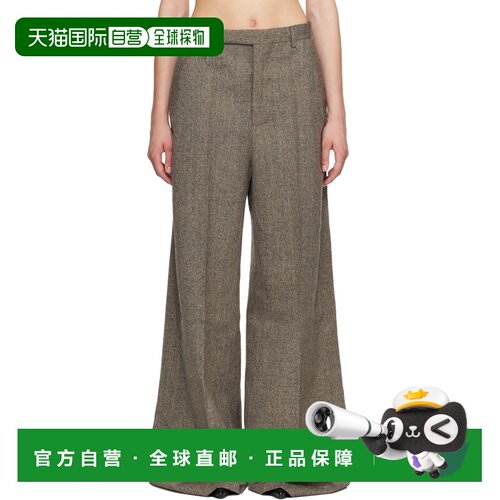 1h可退 香港直邮rick owens 瑞克 欧文斯 女士 驼色 Tower Wide T