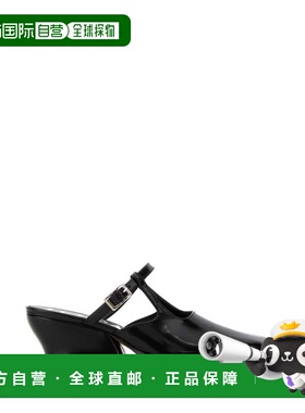 1h可退 香港直邮LOEWE 罗意威 女士 ONDA 黑色皮质凉拖 LOND379X0