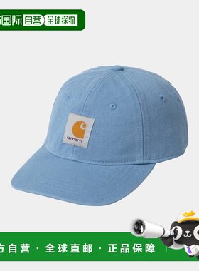 自营欧洲直邮Carhartt WIP 蓝色/白色棉可调节带子棒球帽男女通用