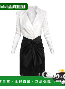 香港直邮Balmain 垂饰流苏连衣裙 CF1R9109SB02包臀裙