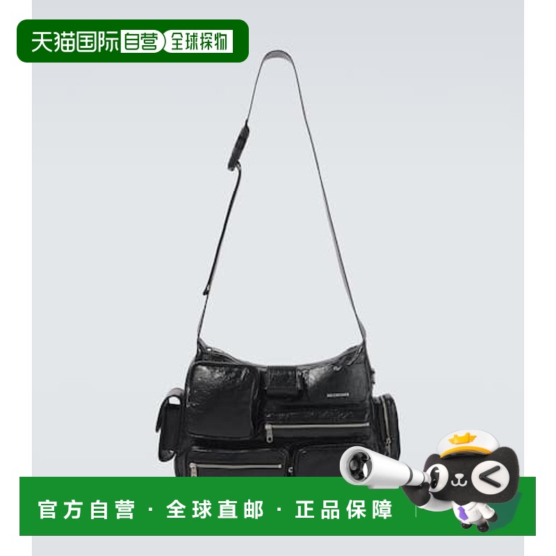 1h可退 香港直邮Balenciaga 巴黎世家 男士 Superbusy 皮革邮差包
