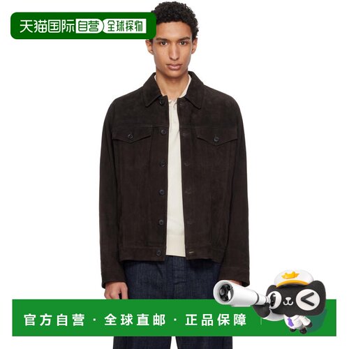 1h可退 香港直邮BOSS 波士 男士 棕色 Regular Fit Nappalan 绒面