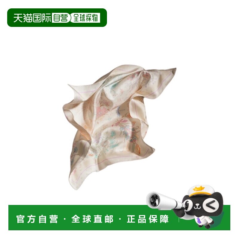 Gucci 印花双G真丝提花方巾 8735353G009