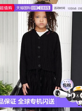 1h可退 香港直邮Marni 玛尼 女童 黑色做旧儿童开衫童装 M01633M0
