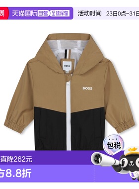 1h可退 香港直邮BOSS 波士 男童 K-WAY 连帽运动外套童装 J51011K