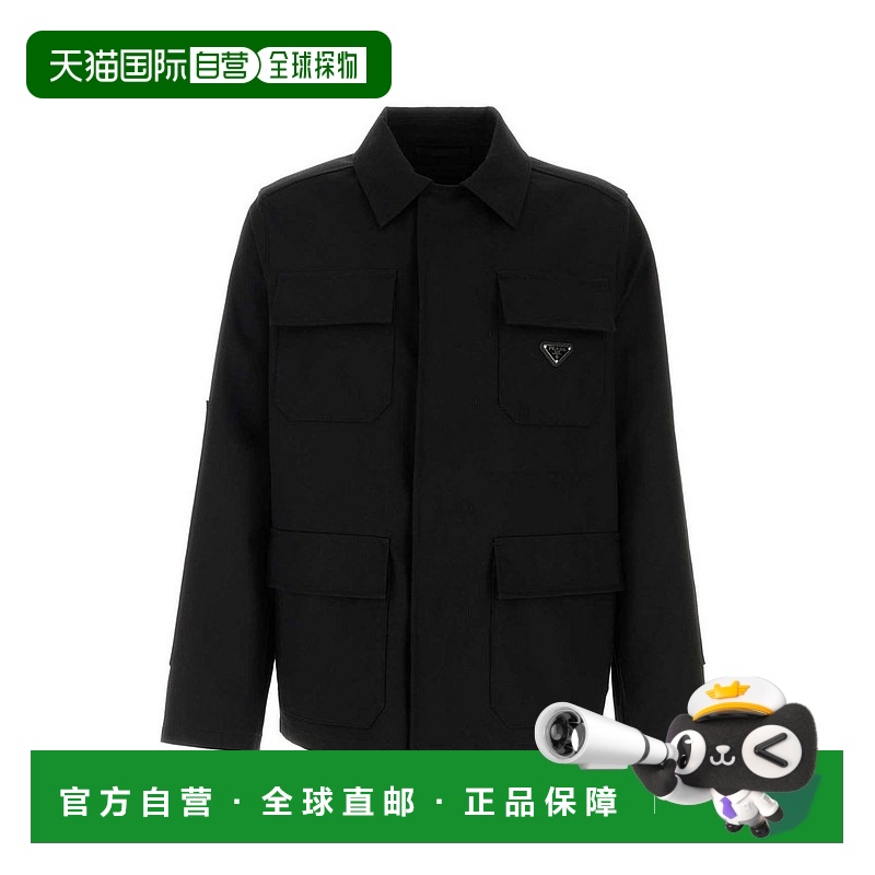 1h可退 香港直邮Prada 普拉达 男士 三角形徽标直下摆夹克 SGC830