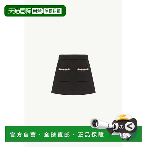欧洲直邮MONCLER(盟可睐) Jupe en coton à broderie florale