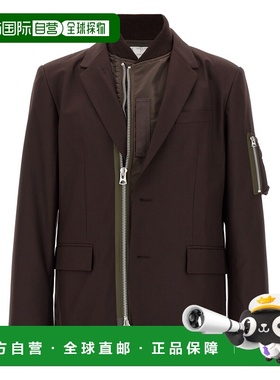 1h可退 香港直邮Sacai 男士 Bomber 拼块西装外套 2503743M601