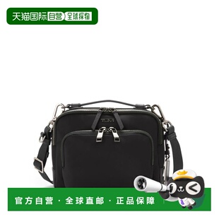 自营欧洲直邮Tumi途明 枪灰色尼龙拉链开合斜挎 Voyageur女士黑色