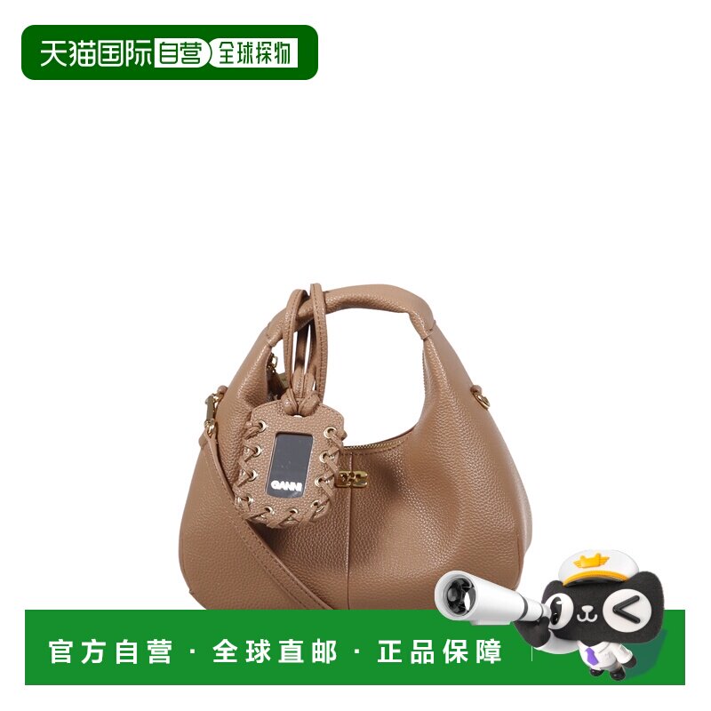 1h可退 香港直邮GANNI 女士手提包 C10400040SP AW2026 卡其色 HO