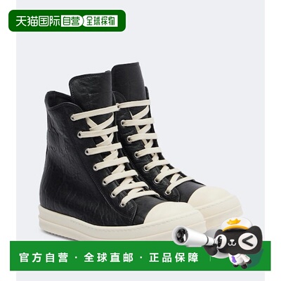 香港直邮rick owens 瑞克 欧文斯 女士 皮质高帮运动鞋