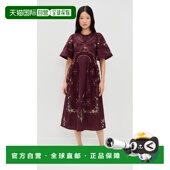 香港直邮SEA 刺绣短袖 海洋 1h可退 女士 Edwina 连衣裙 red红色