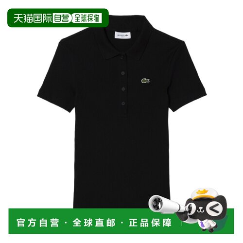 香港直邮LACOSTE 女士POLO衫 DF5377031 SS2025 黑支付后1h可退