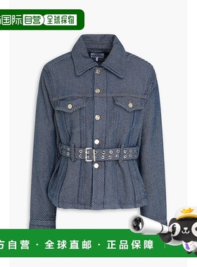 香港直邮GANNI 甘尼 女士 束带棉质斜纹布夹克 J16876925077RINSE