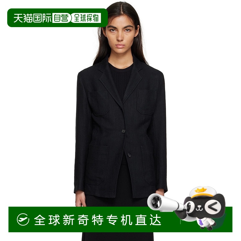 香港直邮TOTÊME 女士 黑色 Slim 西装外套 2323011226亚麻
