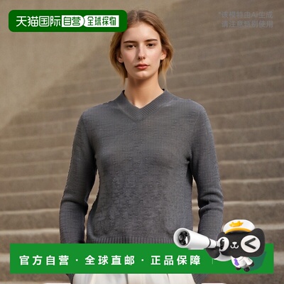 香港直邮Sportmax 斯宝麦斯 女士 SALVE 灰色羊毛羊绒混纺毛衣 23