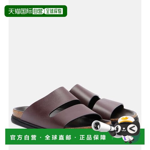 1h可退 香港直邮The Row 女士 松紧带皮质凉拖 red红色 舒适时尚
