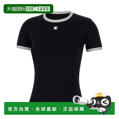 Courreges 撞色T恤 VESJTS017JS0070短袖 【付后1h可退】
