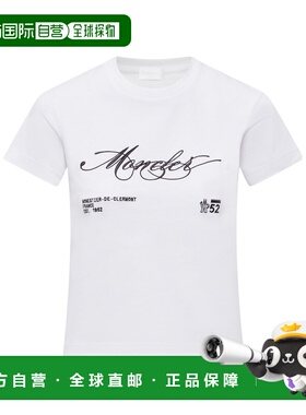 1h可退 香港直邮Moncler/盟可睐 25FW 刺绣徽标棉质 T 恤 Women