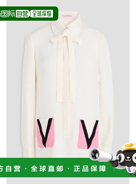 1h可退 香港直邮valentino 华伦天奴 女士 真丝绉纱衬衫 B3AE7R21