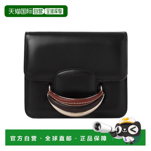 Chloe 黑色徽标单肩包 C22SS500G14蔻依斜挎包手【付后1h可退】