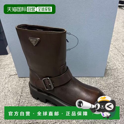 香港直邮PRADA 女士靴子 1U187O3KDPFBD50F0562 AW2026 深棕色