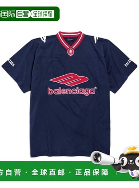 1h可退 香港直邮BALENCIAGA 26SS 3b 足球 V 领 T 恤 Men