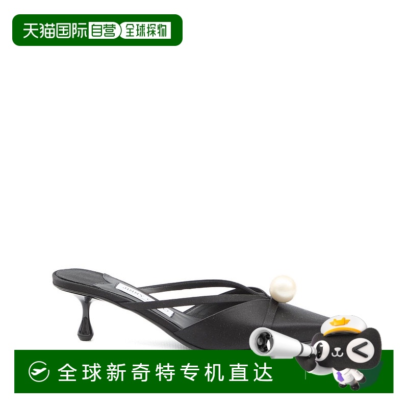1h可退 香港直邮Jimmy Choo 周仰杰 女士 黑色凉鞋 SANAMULE50AOD