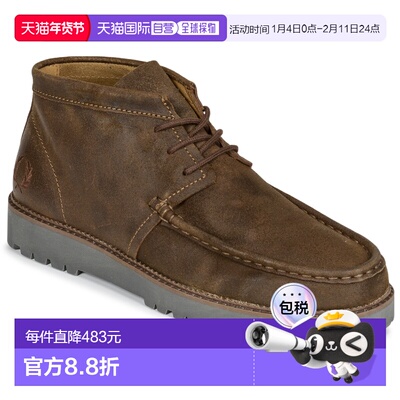 欧洲直邮FRED PERRY  男鞋 秋冬2025 靴子 KENNEY MID WAXED SUED