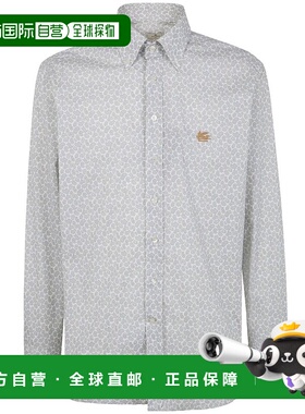 1h可退 香港直邮Etro 艾特罗 男士 Pegaso 刺繡紐扣襯衫 MRIB0004