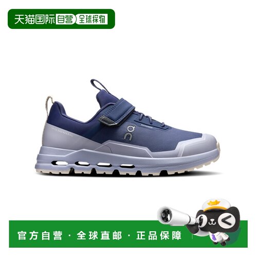 欧洲直邮ON昂跑 儿童紫蓝色/灰色聚酯纤维低帮防水鞋童鞋透气运动