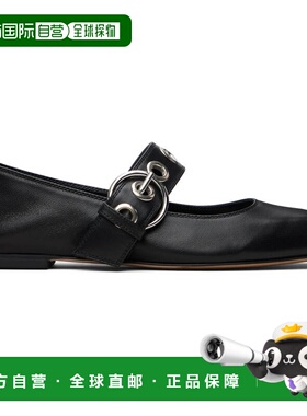香港直邮aeyde 女士 黑色 Uma Eyelet Leather 玛丽珍鞋 A11FLRKL