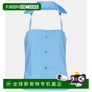 香港直邮Coperni 挂脖棉质上衣 1h可退 女士 blue蓝色 舒适时尚