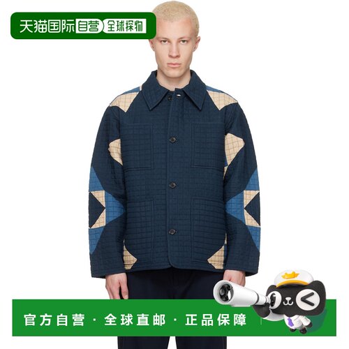 香港直邮A.P.C. 男士 海军蓝绗缝夹克 COHOQM32028
