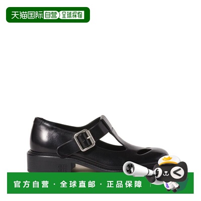 1h可退 香港直邮Miu Miu 缪缪 女士 黑色皮质僧侣鞋 5E318EFG0300