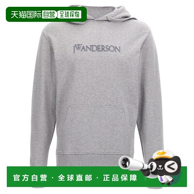 1h可退 香港直邮J.W. Anderson 女士 经典 LOGO 刺绣连帽衫 JW023