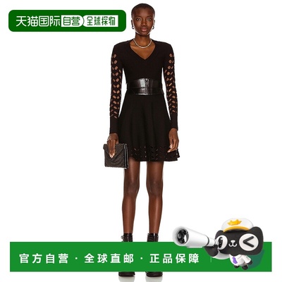 香港直邮Alaia 女士 长袖迷你连衣裙 AA9R2157CM643