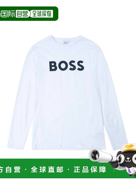 1h可退 香港直邮BOSS 波士 男童 T恤童装 white白色 舒适时尚