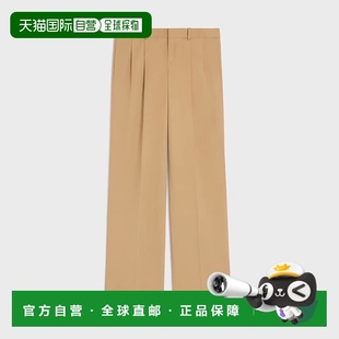 阔腿裤 自营1h可退 休闲裤 纯棉斜纹褶皱裤 欧洲直邮CELINE赛琳