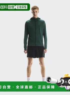 自营欧洲直邮ON昂跑 Climate系列男士螺旋藻绿聚酯纤维口袋连帽卫