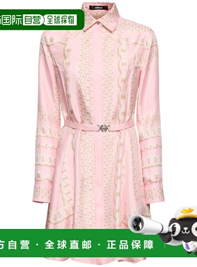 香港直邮Versace 印花斜纹连衣裙 81I-A86012范思哲