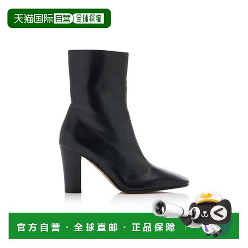 美国直邮The Row 女士 Cindy 皮质短靴 black黑色 舒适时尚