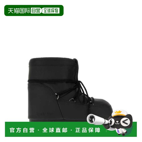 香港直邮Moon Boot 月亮靴 男士 synthetic Icon 黑色皮质低帮短