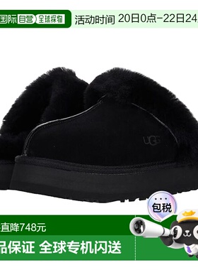 1h可退 香港直邮Ugg 女士 Disquette 拖鞋 black黑色 舒适时尚
