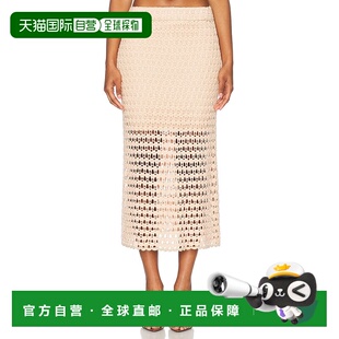 1h可退 香港直邮ZIMMERMANN 女士 Tallow 钩花中长半身裙 1873SRS