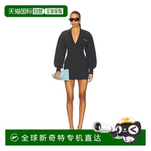 香港直邮The 女士 1h可退 Attico 251WCA0043 抓绒长袖 迷你连衣裙