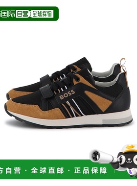 1h可退 香港直邮BOSS 波士 男童 运动鞋童鞋 J52561K09B black黑