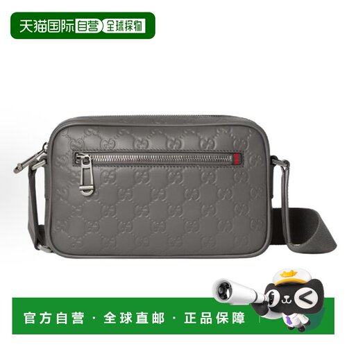 1h可退 香港直邮Gucci 古驰 男士 GUCCI Bags 灰色单肩包 850242A