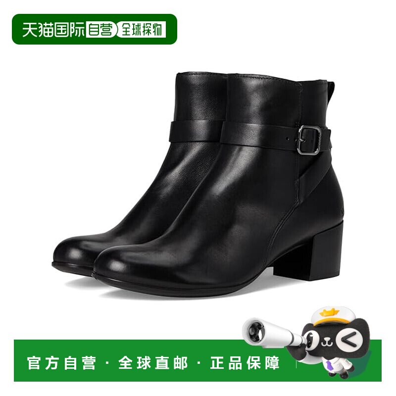 香港直邮ecco 爱步 女士 35 mm 正装经典款搭扣脚踝靴